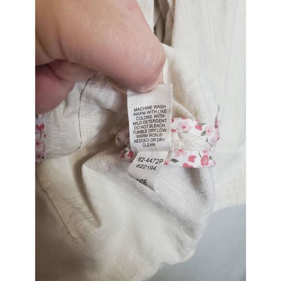 J. Jill Petite 100% Cotton Cream Lightweight Summer Blazer Coastal Neutral - Picture 6 of 9